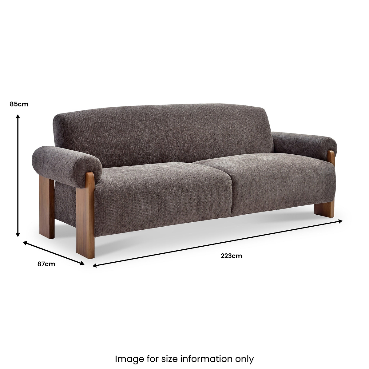 Calix 3 Seater Sofa Bed Mocha from Roseland Furniture