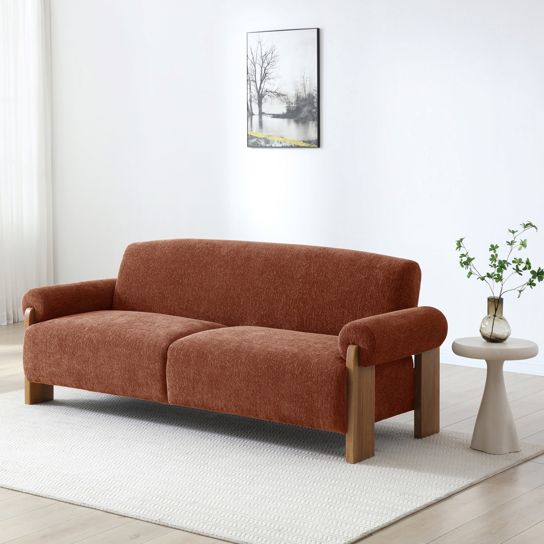 Calix 3 Seater Sofa Bed Mocha from Roseland Furniture