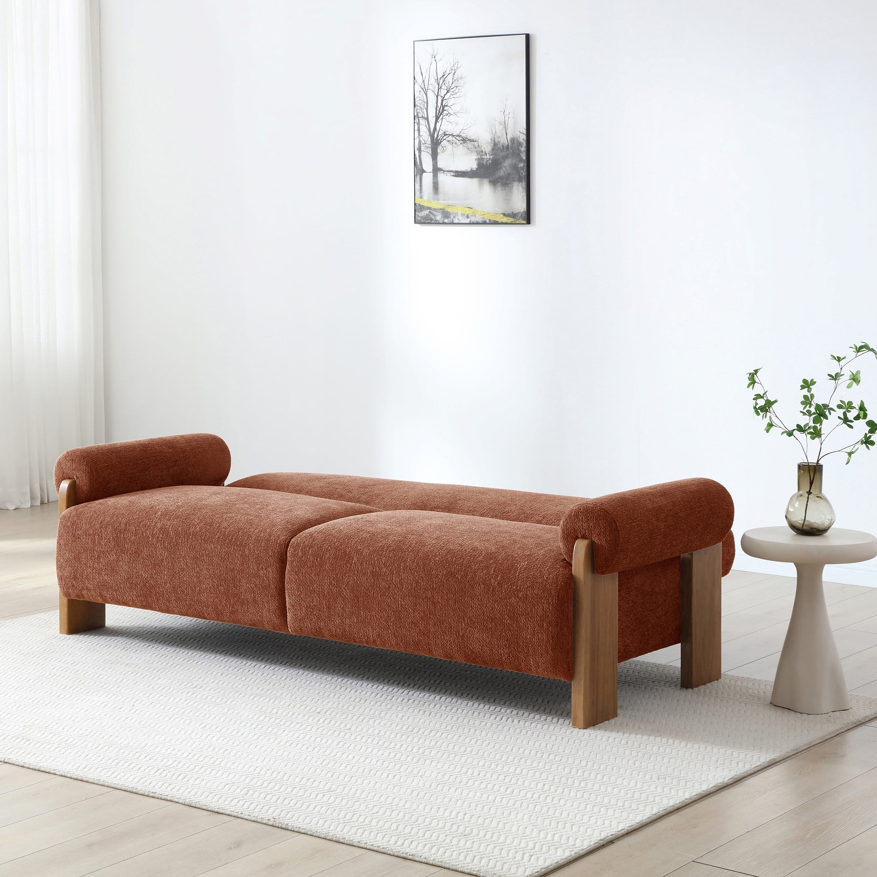 Calix 3 Seater Sofa Bed Mocha from Roseland Furniture