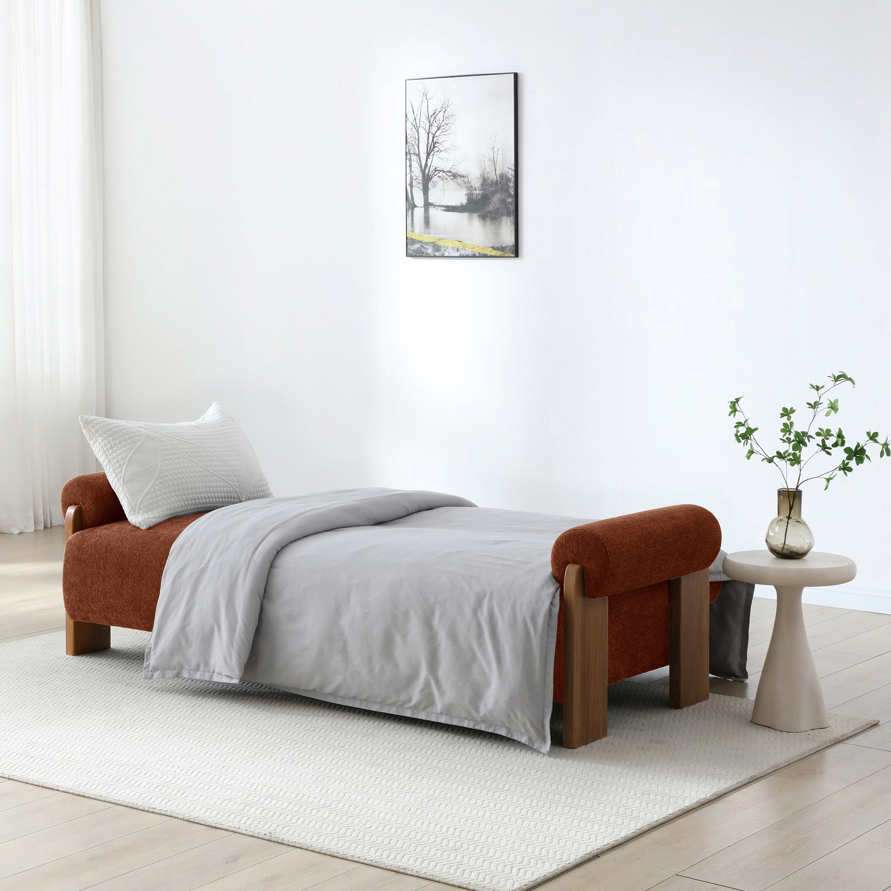 Calix 3 Seater Sofa Bed Mocha from Roseland Furniture