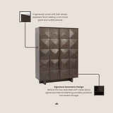 Roka Geometric 2-Door-Cabinet from Roseland Furniture