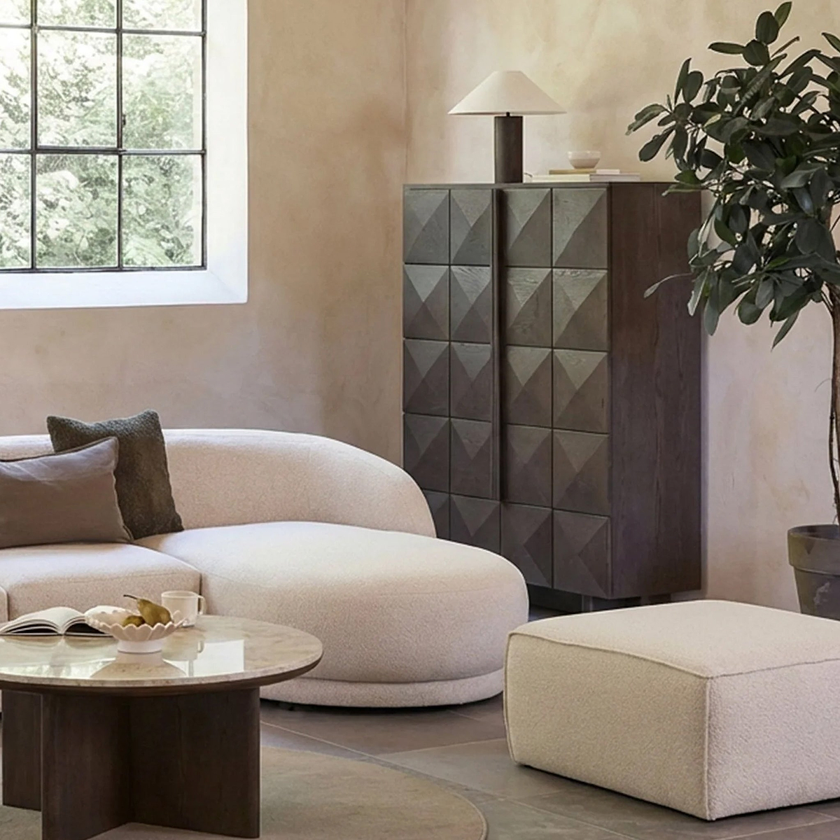 Roka Geometric 2-Door-Cabinet from Roseland Furniture
