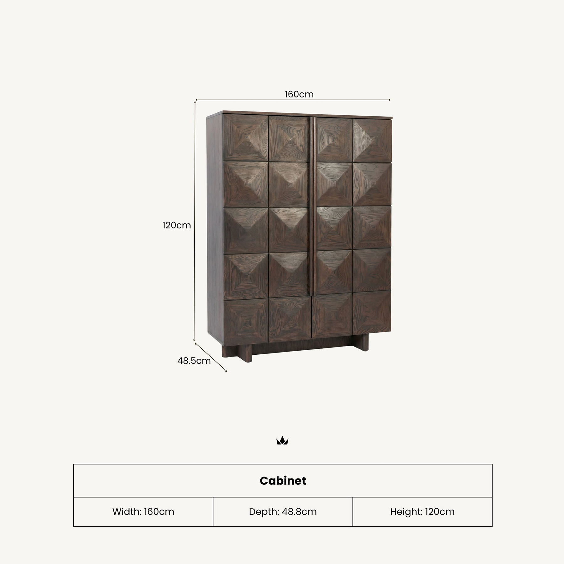Roka Geometric 2-Door-Cabinet from Roseland Furniture