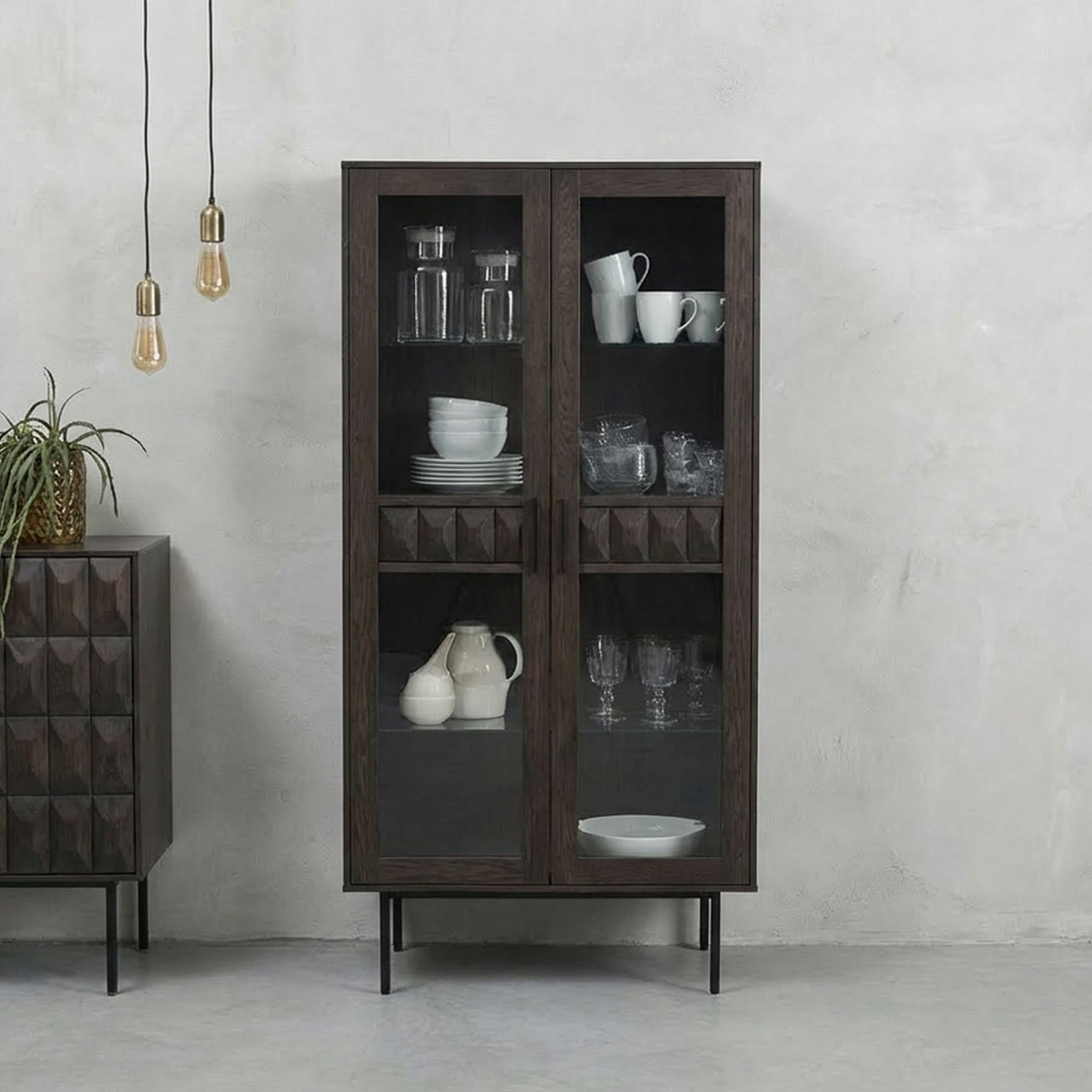 Roka Geometric Display Cabinet from Roseland Furniture