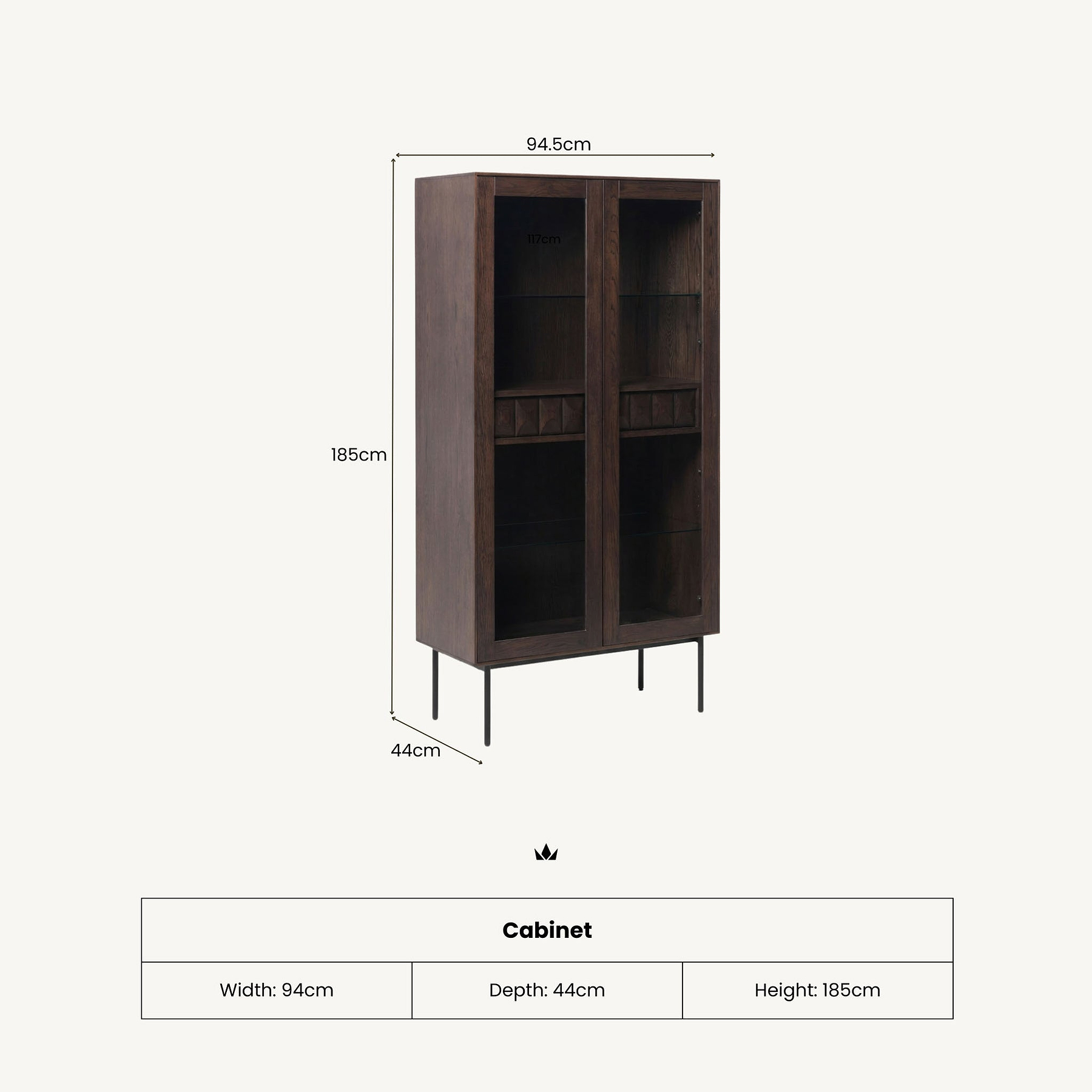 Roka Geometric Display Cabinet from Roseland Furniture