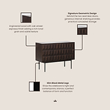 Roka Geometric Large Sideboard from Roseland Furniture