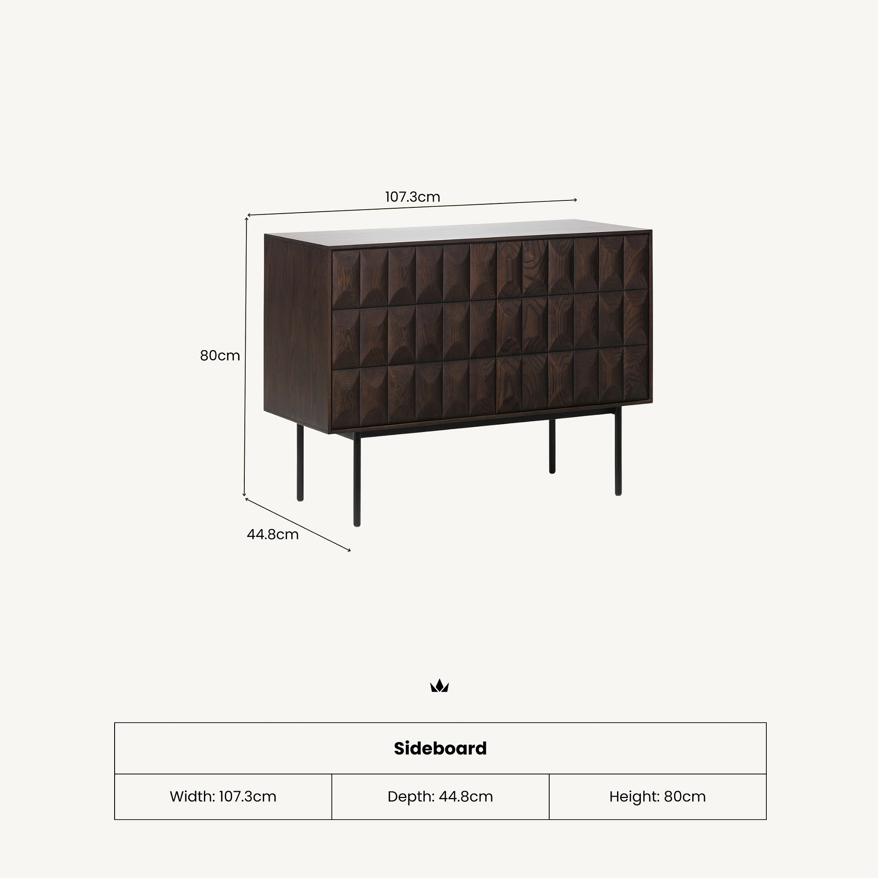 Roka Geometric Large Sideboard from Roseland Furniture