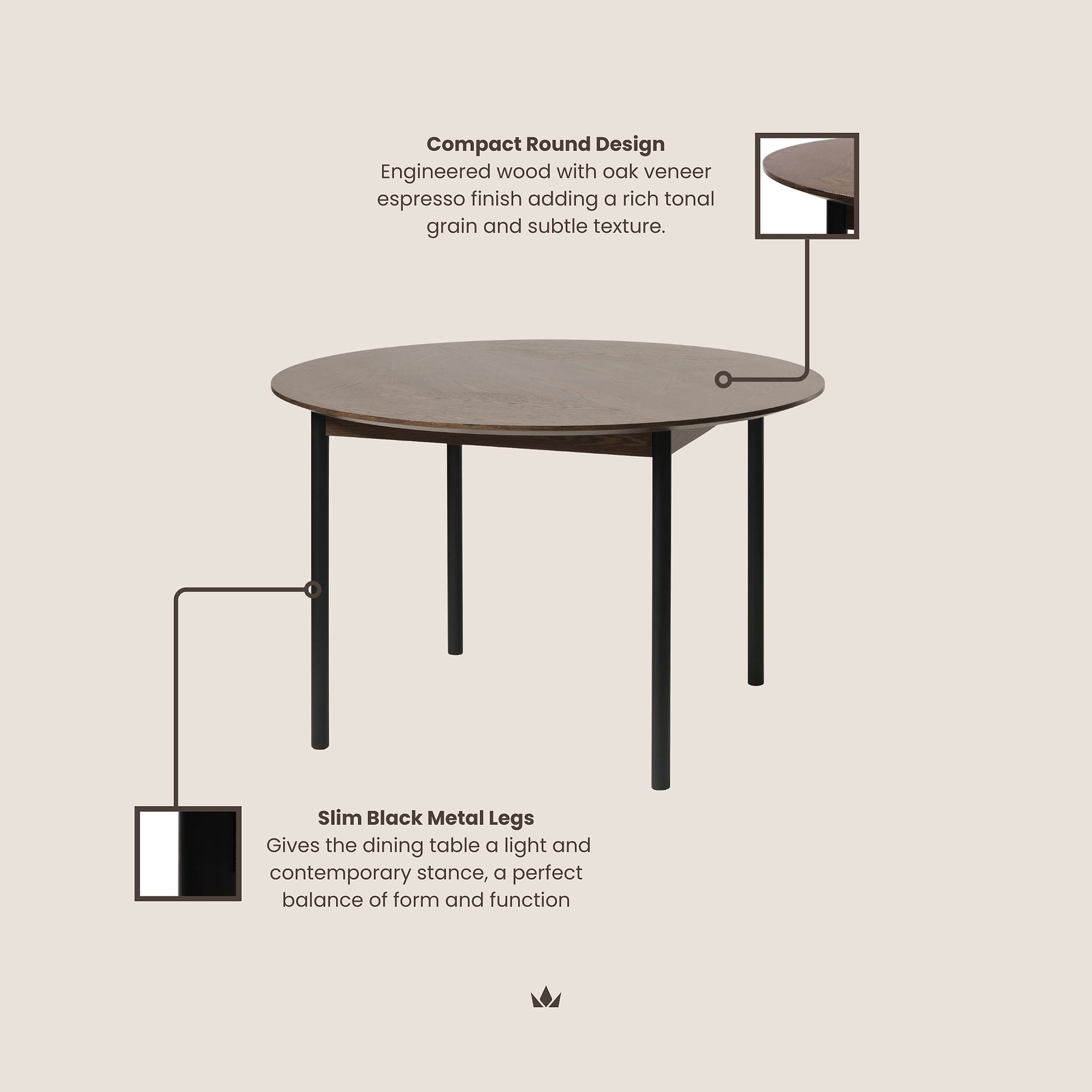 Roka Geometric Dining Table from Roseland Furniture