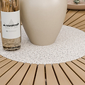 Roma FSC 4 Seater Round Sunray with Concrete Insert Dining Set with Roma Dining Chairs