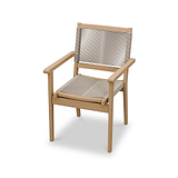 Roma FSC 4 Seater Round Sunray with Concrete Insert Dining Chair