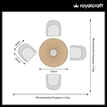 FSC 1 Roma 120cm Round Table w 4 Sol Dining Chairs Concrete Insert from Roseland Furniture