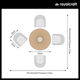 FSC 1 Roma 120cm Round Table w 4 Sol Dining Chairs Concrete Insert from Roseland Furniture