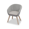 Roma FSC Round Sunray with Concrete Insert Dining Set with Sol Dining Chairs
