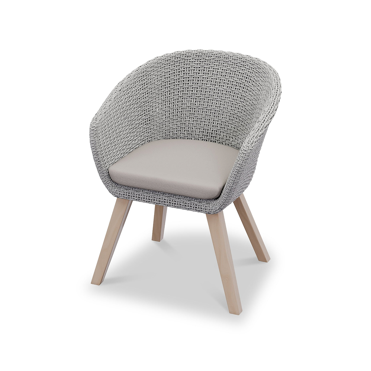 Roma FSC Round Sunray with Concrete Insert Dining Set with Sol Dining Chairs
