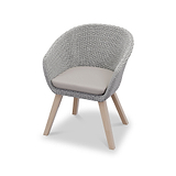 Roma FSC Round Sunray with Concrete Insert Dining Set with Sol Dining Chairs