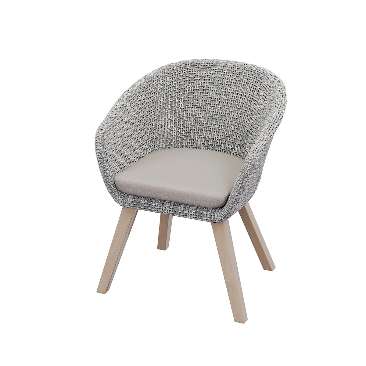 Roma FSC 6 Seater 150cm Round Sunray with Concrete Insert Dining Set with 6 Sol Dining Chairs