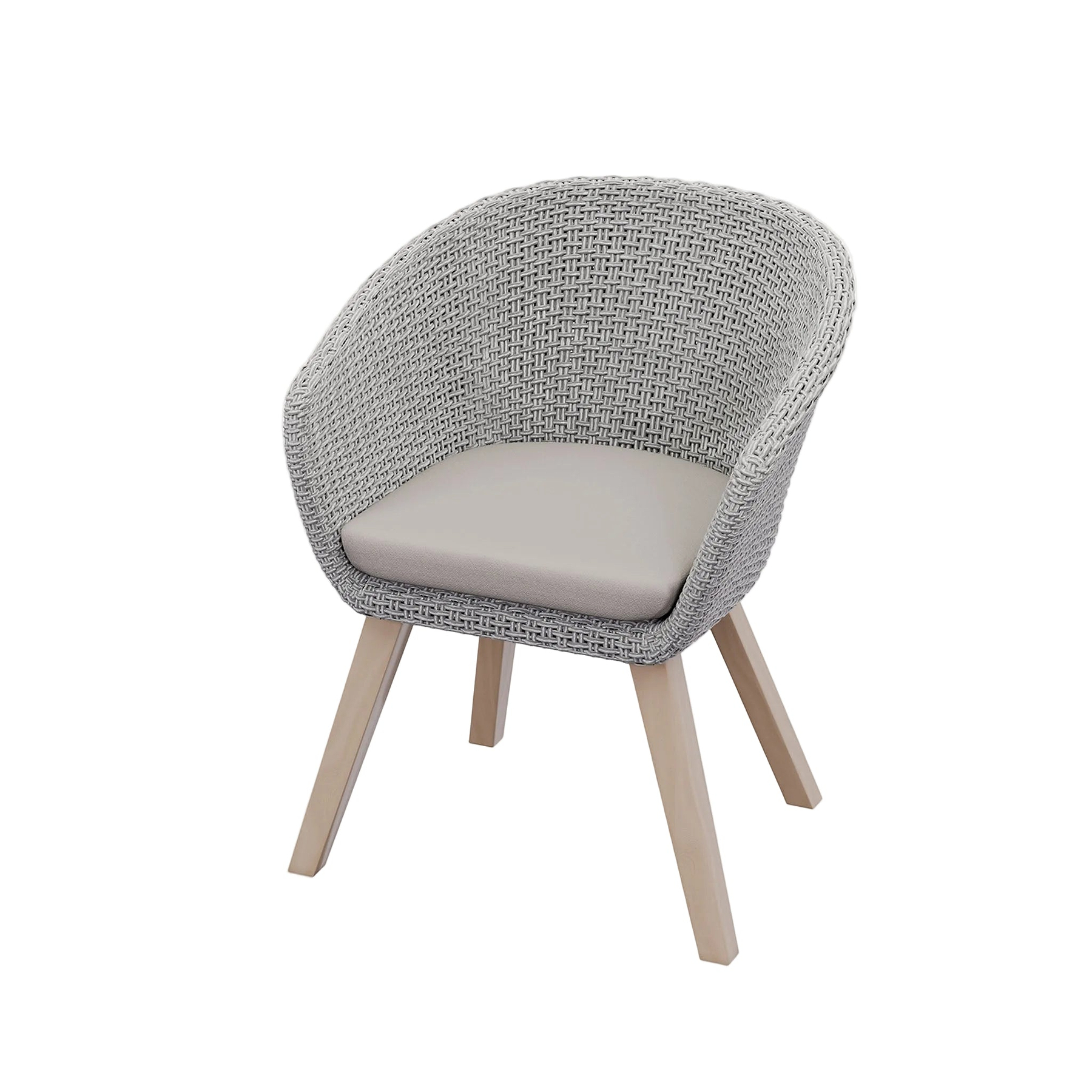 Roma FSC 6 Seater 150cm Round Sunray with Concrete Insert Dining Set with 6 Sol Dining Chairs