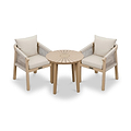 Roma FSC Sunray Bistro Set 80cm Table with 2 Roma Dining Chairs