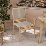 FSC 1 Roma 80cm Round Bistro Table w Roma Rope Stacking from Roseland Furniture