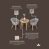 Roma FSC Sunray 80cm Bistro Set with 2 Sol Dining Chairs