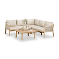 Roma FSC 5 Seater Corner Lounge Set with 90cm Square Coffee Table
