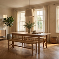 Harborough Oak Dining Bench from Roseland Furniture