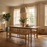 Harborough Oak Dining Bench from Roseland Furniture