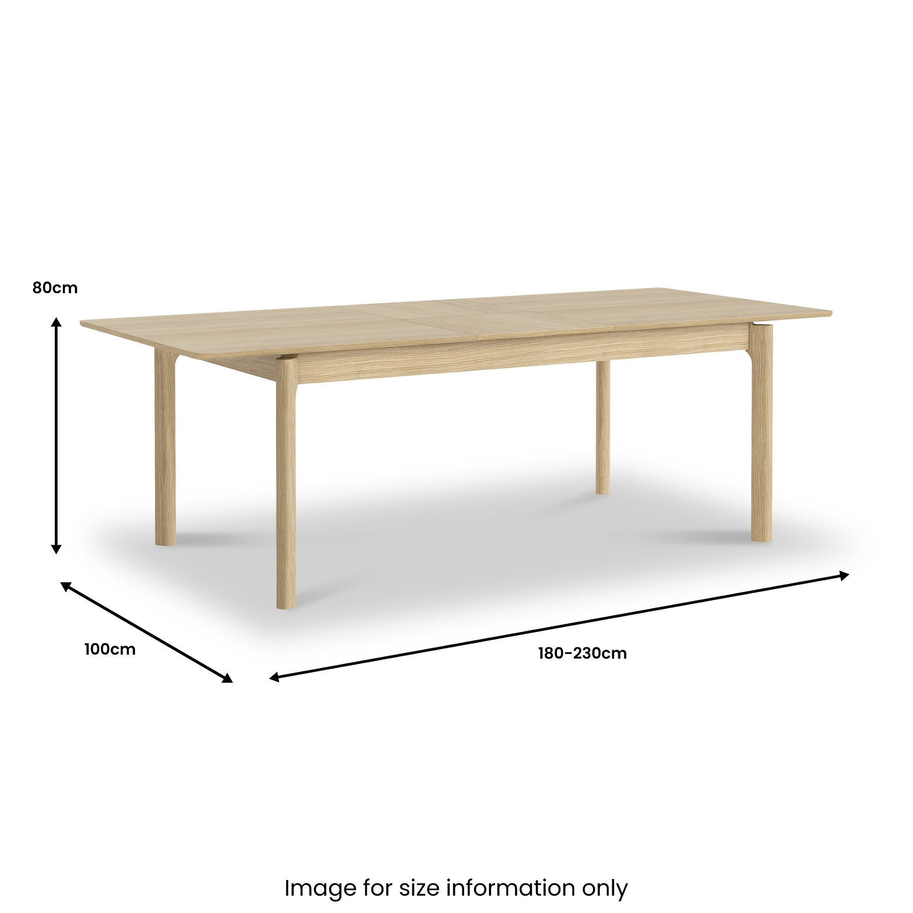 Harborough Oak 180-230cm Extendable Dining Table from Roseland Furniture