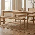 Harborough Oak 150cm Dining Bench from Roseland Furniture