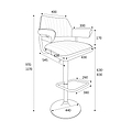 Rhonwen Faux Leather Bar Stool dimensions