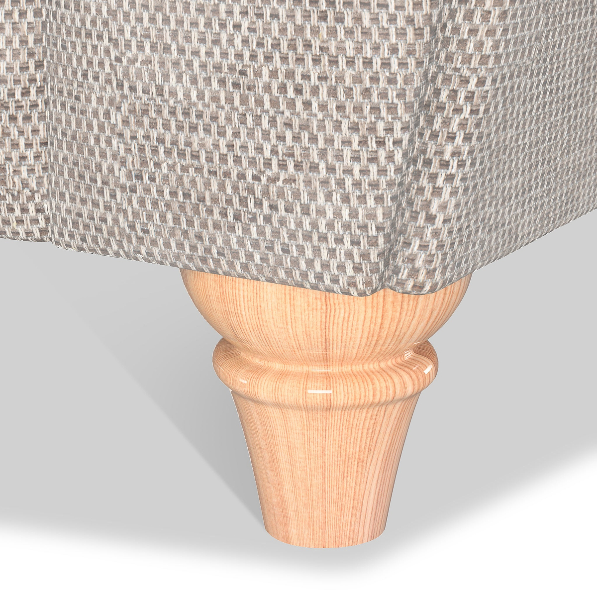 Rusford Sand Snuggler Armchair close up of turned foot