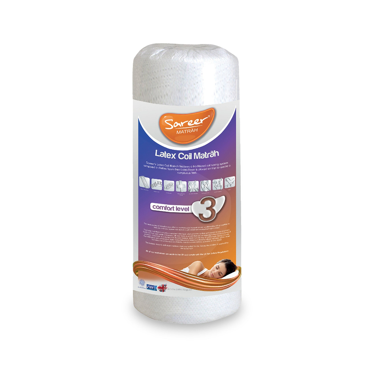 Matrrah Matrah Latex Sprung Mattress | Single Double 5ft 6ft King | Roseland