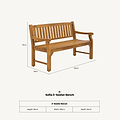 Sofia 180cm 3 Seater Garden Bench from Roseland Furniture