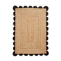 Natural Chesney Jute Scalloped Edge Natural Rug from Roseland Furniture