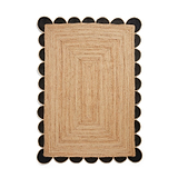 Natural Chesney Jute Scalloped Edge Natural Rug from Roseland Furniture