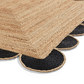 Natural Chesney Jute Scalloped Edge Natural Rug from Roseland Furniture