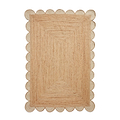 Natural Chesney Jute Scalloped Edge Natural Rug from Roseland Furniture