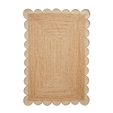Natural Chesney Jute Scalloped Edge Natural Rug from Roseland Furniture