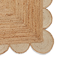Natural Chesney Jute Scalloped Edge Natural Rug from Roseland Furniture