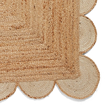 Natural Chesney Jute Scalloped Edge Natural Rug from Roseland Furniture