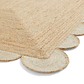 Natural Chesney Jute Scalloped Edge Natural Rug from Roseland Furniture