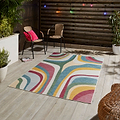 Red Cavill Abstract Indoor/Outdoor Rug from Roseland Furniture