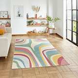 Red Cavill Abstract Indoor/Outdoor Rug from Roseland Furniture