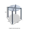 Stanford Glass Side Table dimensions
