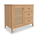Albany Oak Rattan Small Sideboard from Roseland Furniture