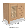 Albany Oak Rattan Small Sideboard from Roseland Furniture