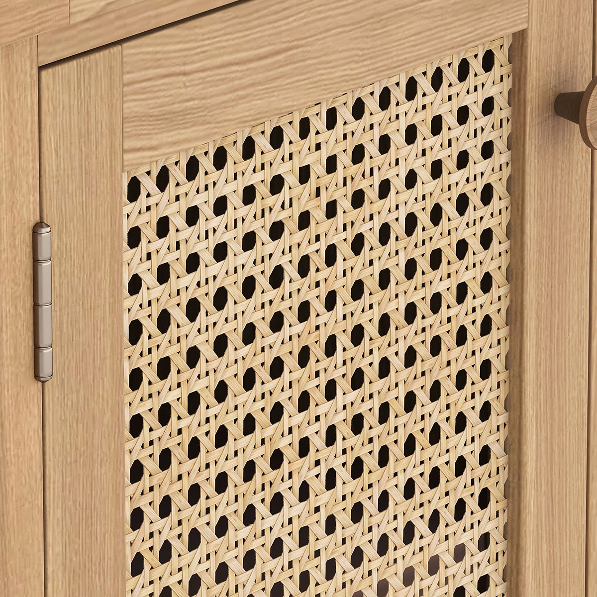 Albany Oak Rattan Large Sideboard from Roseland Furniture