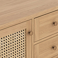 Albany Oak Rattan Large Sideboard from Roseland Furniture