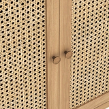 Albany Oak Rattan Small Cupboard from Roseland Furniture