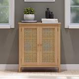 Albany Oak Rattan Small Cupboard from Roseland Furniture